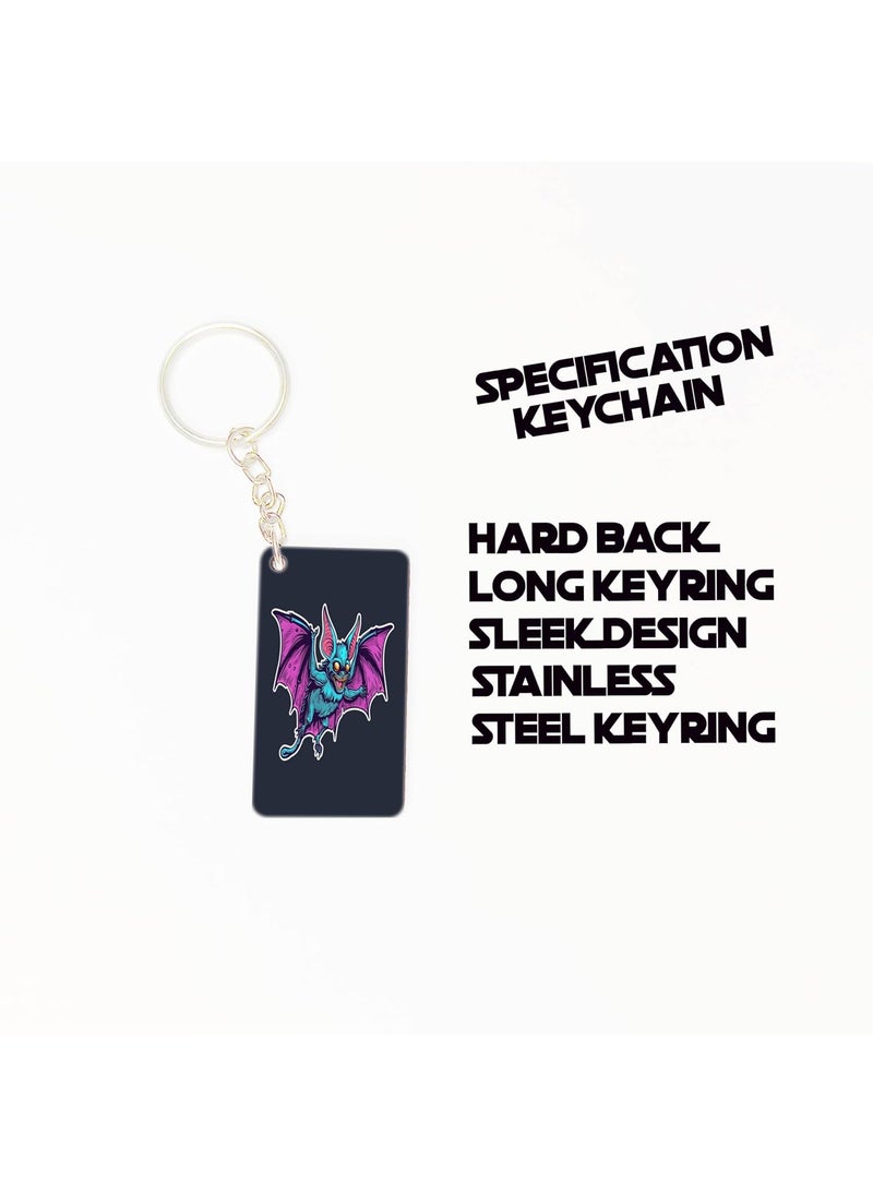 OUTFITQUE - OUTFITQUE Premium Pack of 2 Anime223 Printed Long Keychain For Bike Scooty Car MDF Keyholder - Image 1