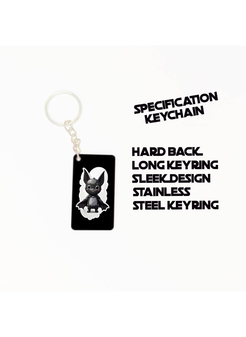 OUTFITQUE - OUTFITQUE Premium Pack of 2 Anime223 Printed Long Keychain For Bike Scooty Car MDF Keyholder - Image 1