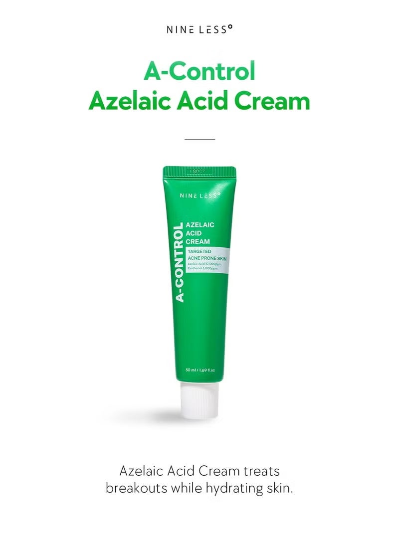 NINELESS A-Control Azelaic Acid Cream – Korean Blemish Clear Moisturizer for Face - Acne-Fighting & Hydrating for Clearer Skin - Blemish Relief, Soothing Recovery, 1.69oz. - Image 2