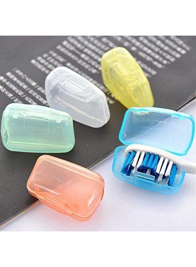 Cute critters 5 Pcs Toothbrush Holders & Tumblers Portable Toothbrush Head Cover Holder Travel Hiking Camping Brush For Toothbrush Clean Random Color(Plastic, Blue) - Image 2