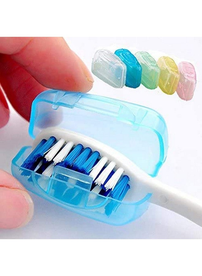 Cute critters 5 Pcs Toothbrush Holders & Tumblers Portable Toothbrush Head Cover Holder Travel Hiking Camping Brush For Toothbrush Clean Random Color(Plastic, Blue) - Image 3