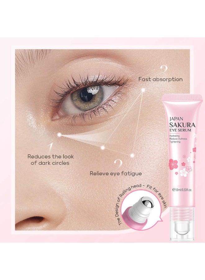 Laikou Skin Care Set Sakura Women Beauty Gift Sets Korean Skin Care Kit- Cleanser,Serum,Face Cream,Toner,Eye Cream,Mud Mask-Skin Care Routine Kit (One Size, Cherry Blossom-StyleA-Bae Moisturizing) - Image 4