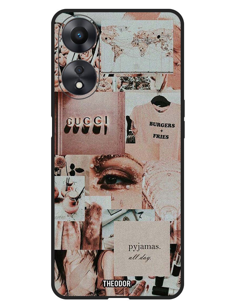 Theodor Protective Case Anti Scratch Shock Proof Bumper Cover For Oppo F23 5G Gucci - Image 1