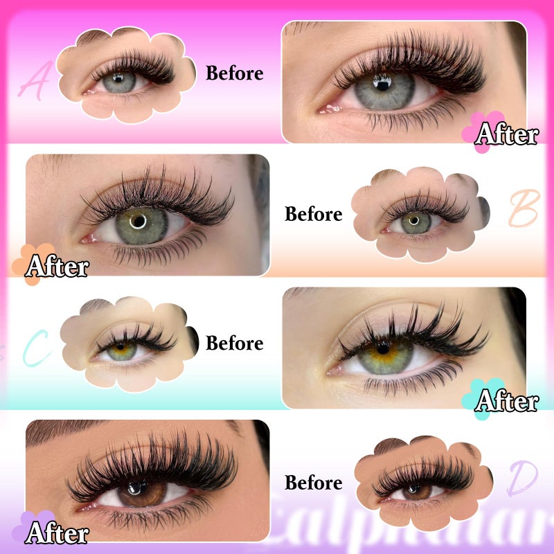 calphdiar Bottom Lashes Natural Bottom Lash Clusters 4 Styles Lower Eyelash Extension Individual Lashes 216pcs Clear Thin Band Bottom Eyelashes Clusters DIY Lower Lashes Extensions by calphdiar - Image 5