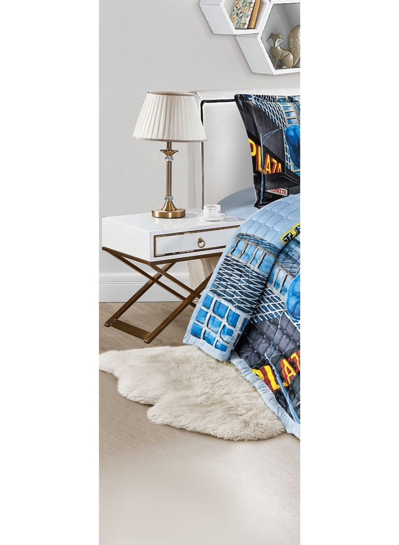 ريد روز مفرش سرير نفر مضغوط من المخمل الناعم ليمنحك الدفئ والراحة مقاس 170 *210 سم - Image 2