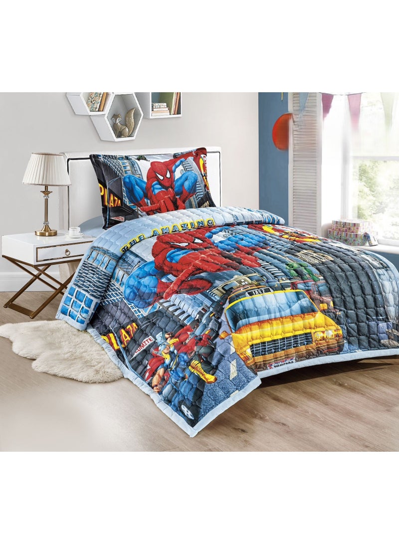 ريد روز مفرش سرير نفر مضغوط من المخمل الناعم ليمنحك الدفئ والراحة مقاس 170 *210 سم - Image 1