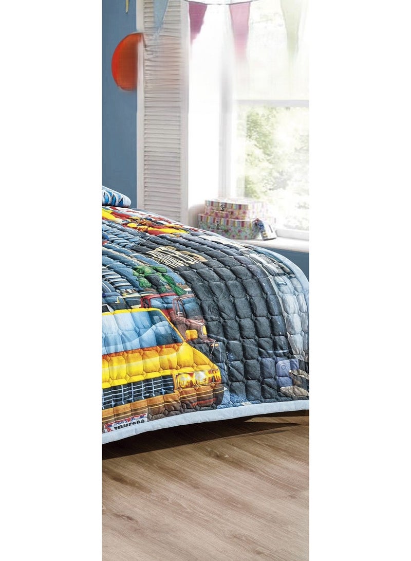 ريد روز مفرش سرير نفر مضغوط من المخمل الناعم ليمنحك الدفئ والراحة مقاس 170 *210 سم - Image 4