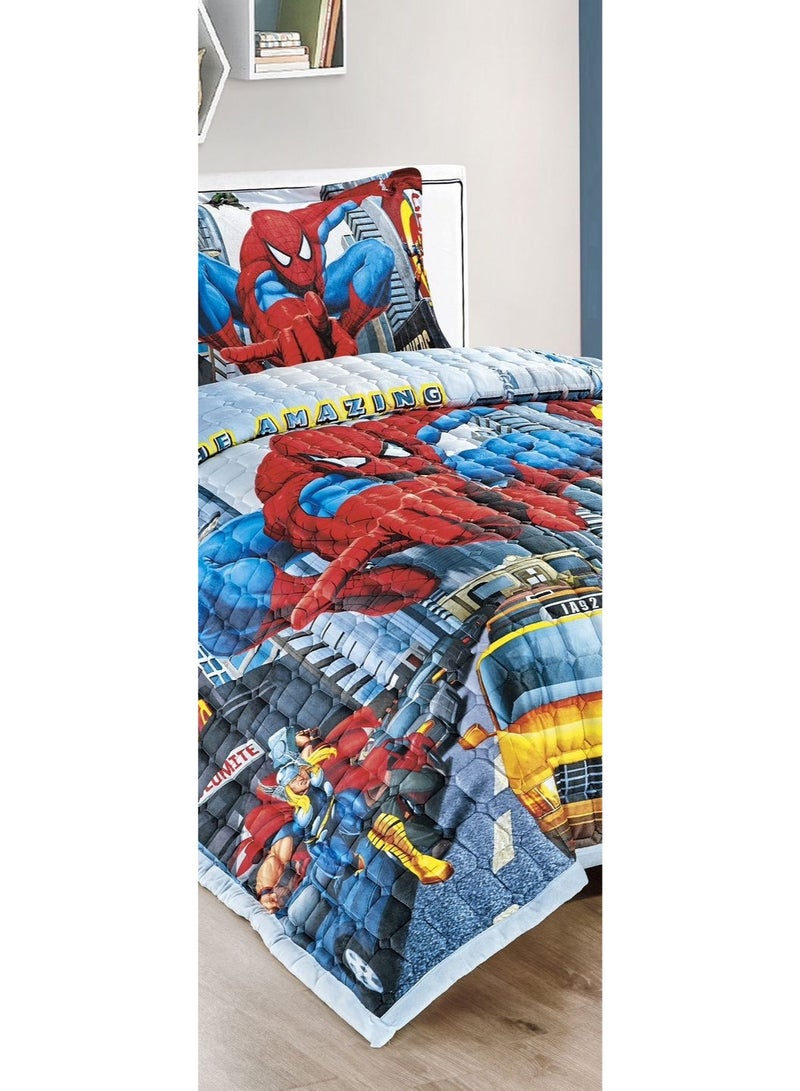 ريد روز مفرش سرير نفر مضغوط من المخمل الناعم ليمنحك الدفئ والراحة مقاس 170 *210 سم - Image 3