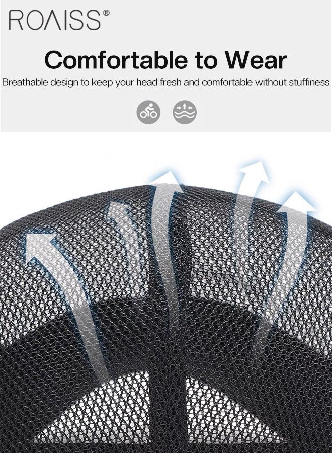roaiss 2 Pcs Men's Mesh Cap Breathable Summer Newsboy Hat Adjustable Duckbill Ivy Gatsby Cabbie Driving Hat Casual Beret, Fashion Forward Cap - Image 5