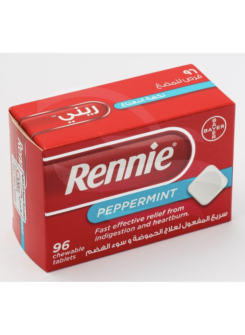 RENNIE أقراص مضغ بنكهة النعناع 96 حبة - Image 2