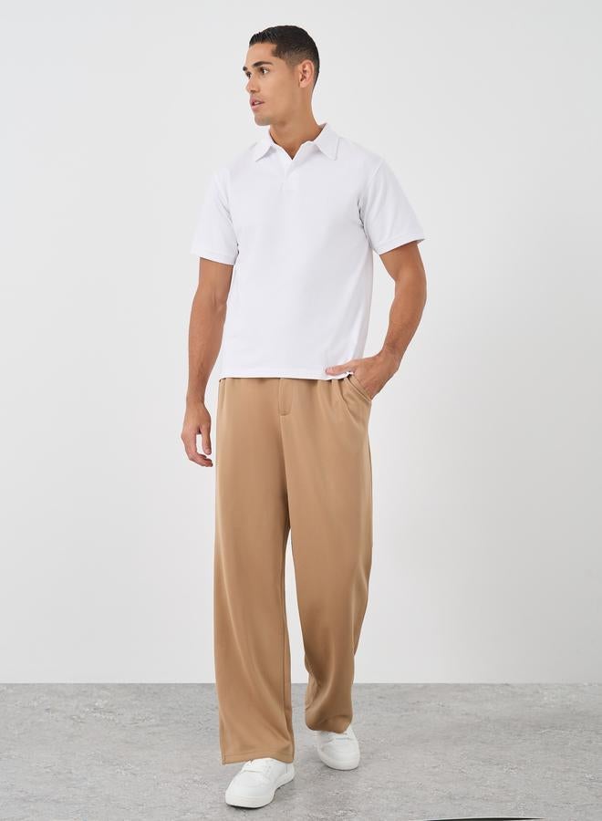 Styli Solid Smart Stretch Cotton Polo T-Shirt - Image 2