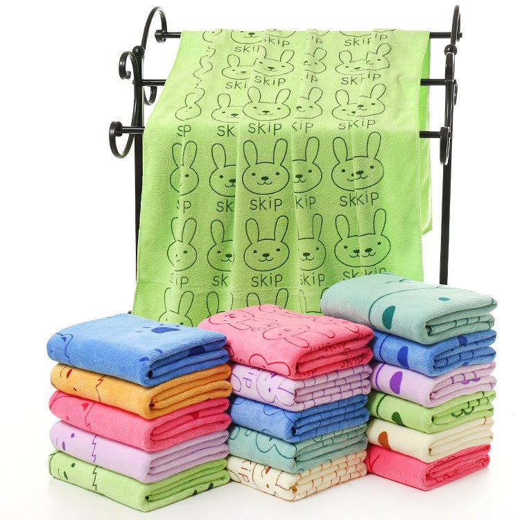 general Kelman Microfiber Bath Towel Soft Absorbent Cartoon Embossed Beach Towel 70x140cm - Image 2