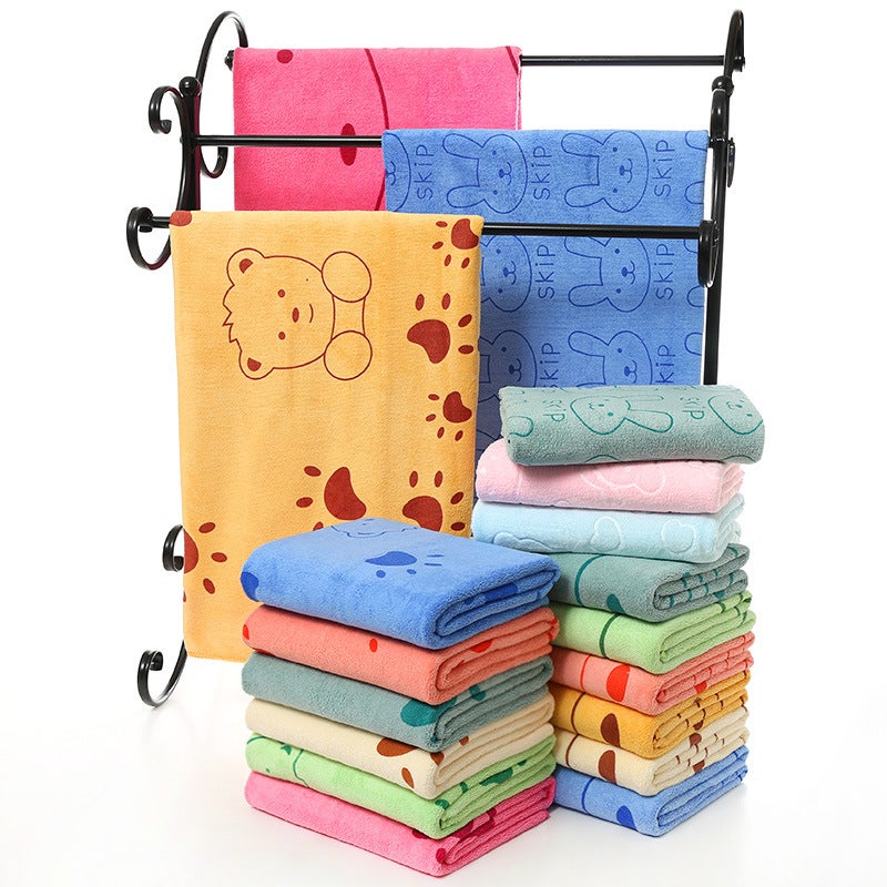 general Kelman Microfiber Bath Towel Soft Absorbent Cartoon Embossed Beach Towel 70x140cm - Image 4