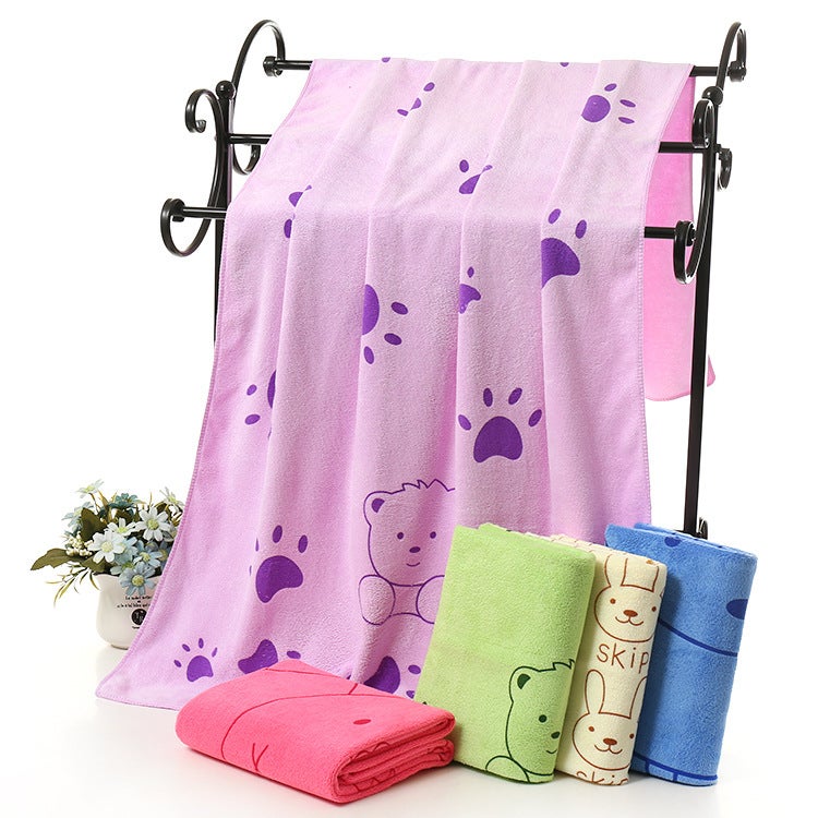 general Kelman Microfiber Bath Towel Soft Absorbent Cartoon Embossed Beach Towel 70x140cm - Image 3