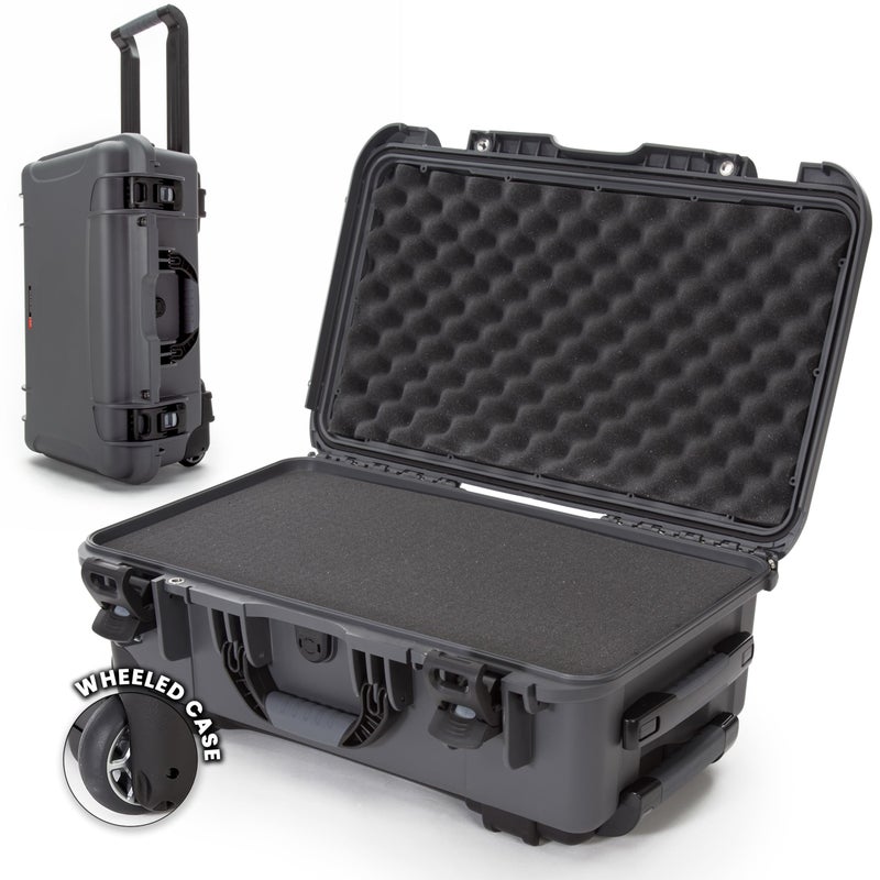 Nanuk Wheeled Series 935 Lightweight NK7 Resin Waterproof Protective Case with Foam for DSLR Camera 3 Lenses Flash Graphite