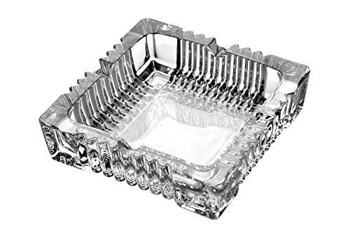 Pure Source India Crystal Clear Glass Ashtray for cigarette,This Smocking Tray Is Big Enough And Premium In Quality,Weight Is About 500 Grams - Image 5