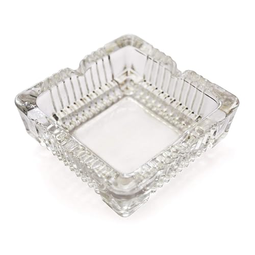 Pure Source India Crystal Clear Glass Ashtray for cigarette,This Smocking Tray Is Big Enough And Premium In Quality,Weight Is About 500 Grams - Image 4