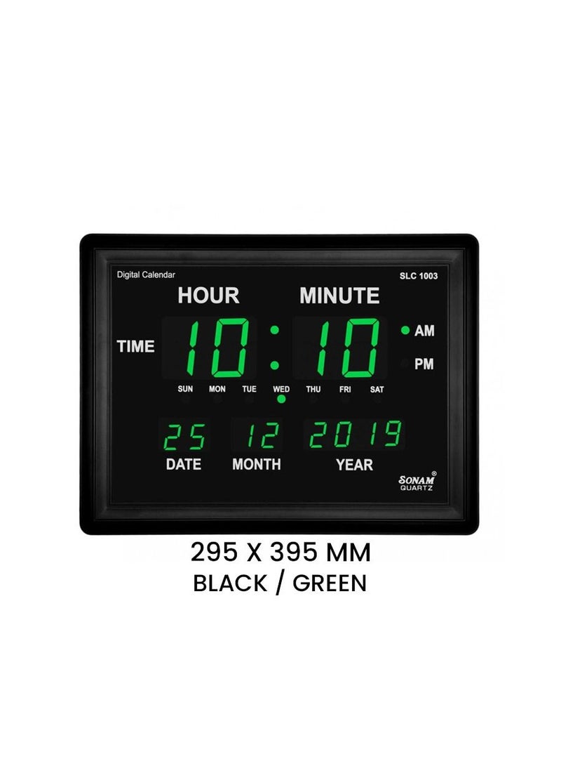SONAM Digital Rectangle Wall Clock 1003 Green  - Image 2