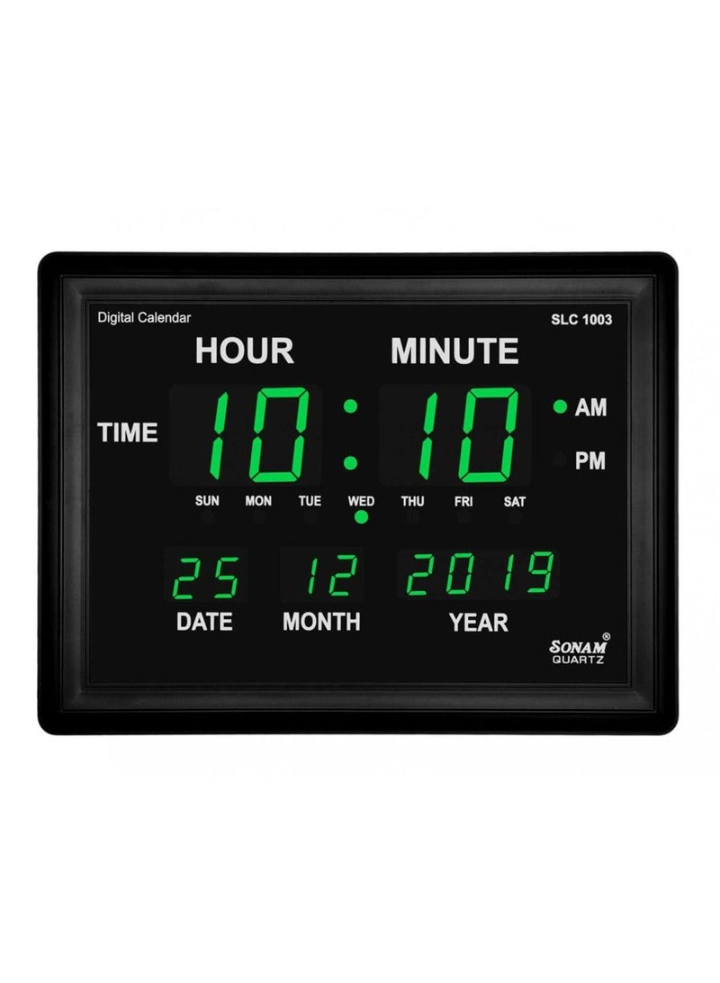 SONAM Digital Rectangle Wall Clock 1003 Green  - Image 1