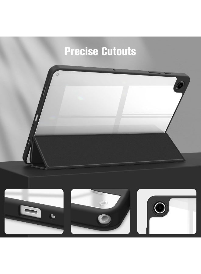 Case for Samsung Galaxy Tab A9 Plus 11 Inch 2023 - Shockproof Protective Case with Transparent Hard Shell on the Back for Tablet A9+ SM-X210/X216/X218, Black - Image 3