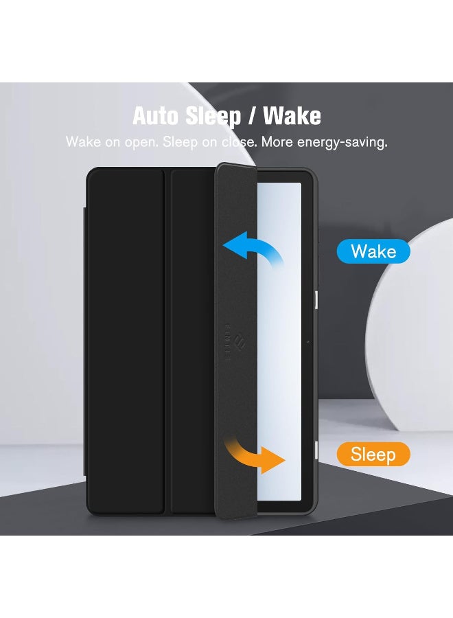 Case for Samsung Galaxy Tab A9 Plus 11 Inch 2023 - Shockproof Protective Case with Transparent Hard Shell on the Back for Tablet A9+ SM-X210/X216/X218, Black - Image 5