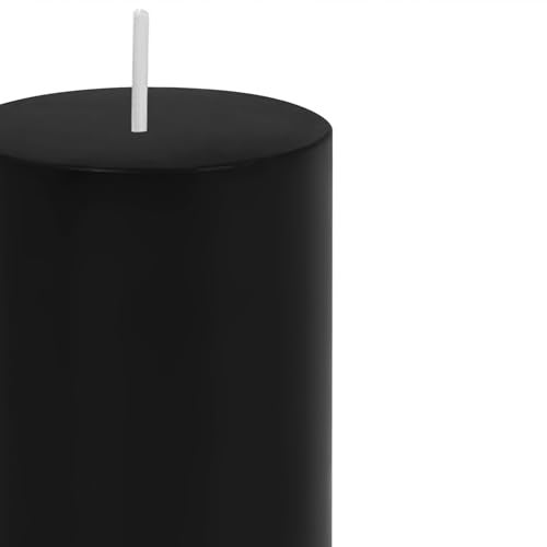 PROSPERRO LUMO By Parkash Candles Unscented Pillar Candles Set of 3 || 2x2, 2x4, 2x6 Inches || Paraffin Wax Candles || Home Decor (Black) - Image 4