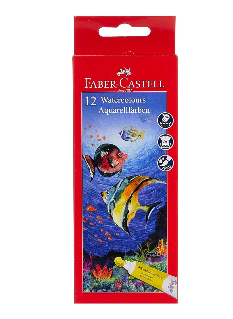 FABER-CASTELL - 12-Piece Watercolour Tubes 5ml Content Multicolour - Image 1