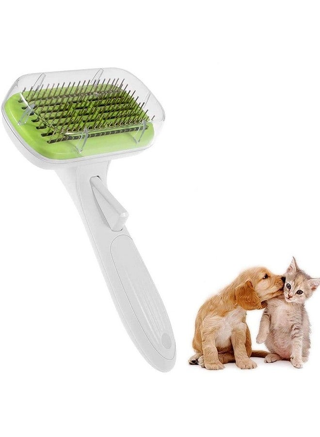 فرشاة تنظيف وتنظيف الحيوانات الأليفة فرشاة شعر ذاتية التنظيف للجراء والكلاب/القطط ذات الشعر الكبير والقصير - قد يختلف اللون - Image 1