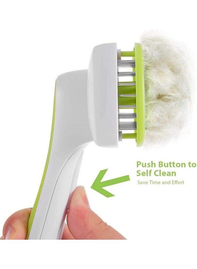 فرشاة تنظيف وتنظيف الحيوانات الأليفة فرشاة شعر ذاتية التنظيف للجراء والكلاب/القطط ذات الشعر الكبير والقصير - قد يختلف اللون - Image 3