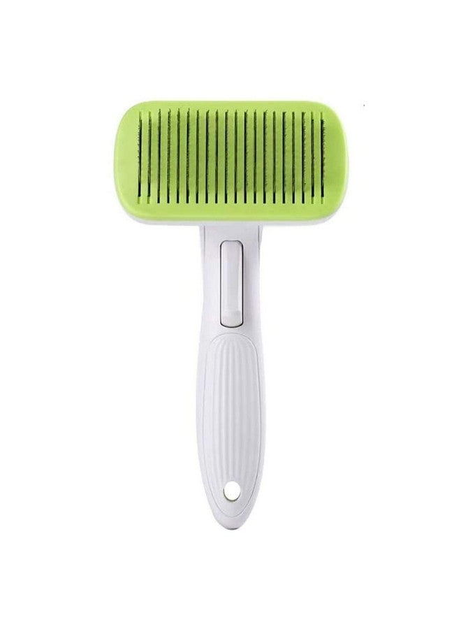 فرشاة تنظيف وتنظيف الحيوانات الأليفة فرشاة شعر ذاتية التنظيف للجراء والكلاب/القطط ذات الشعر الكبير والقصير - قد يختلف اللون - Image 2