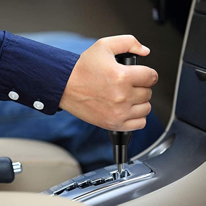 rayihni Automatic Car Stick Shift Knob Cover Lever Universal Fit Black Random Color of Screws - Image 5