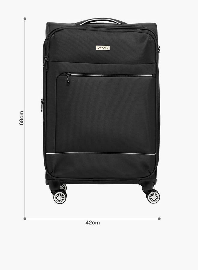 Wave Solid Softcase Trolley Bag With Retractable Handle - Image 2