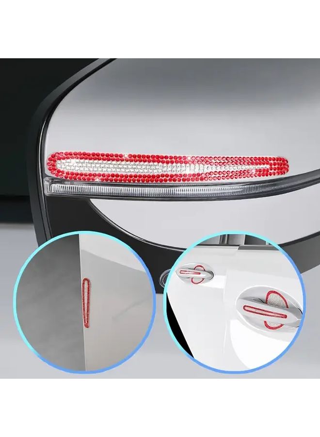 8 Pieces Blue Car Door Handle Cover Protector Set Cup Guards Anti Scratch Protection Decorative Sticker - Image 3