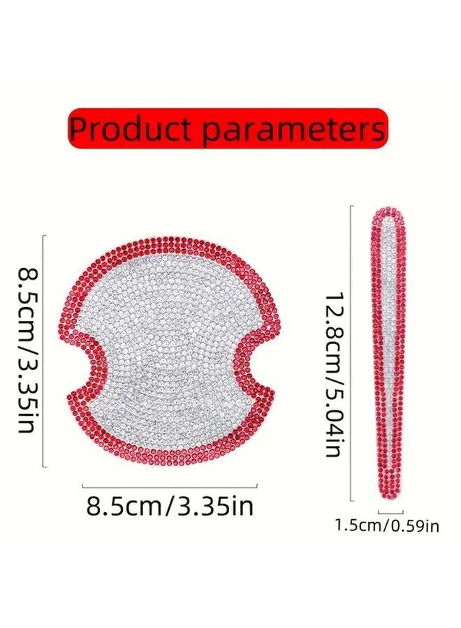8 Pieces Blue Car Door Handle Cover Protector Set Cup Guards Anti Scratch Protection Decorative Sticker - Image 2