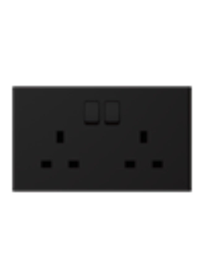 ABB BC227-MB 13A DOUBLE SWITCHED SOCKET MATT BLACK FRAMIA - Image 3