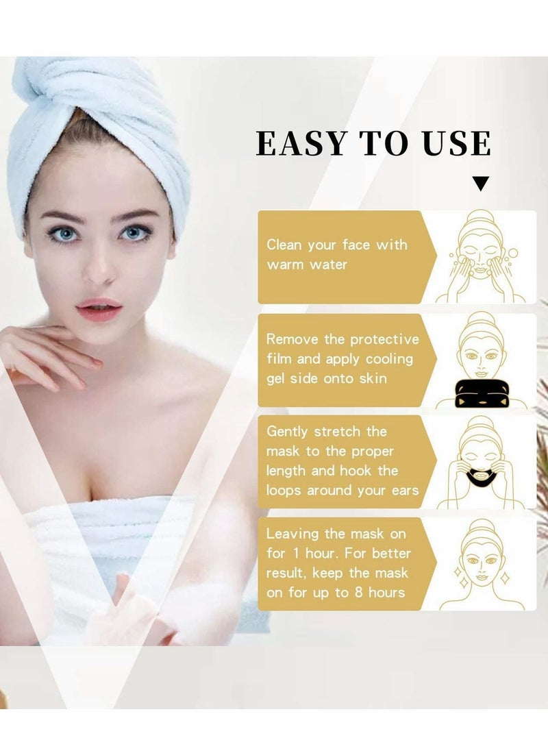 Y&D - V-Shape Mask, Hanging Ears Hydrogel Line V, Lifting and Contouring Facial Line, Suitable for Double Chin Reduction, - Image 1