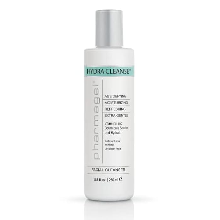 Pharmagel Hydra Cleanse Water Rinseable Facial Cleanser for All Skin Types | Natural Face Wash | Hydrating, Age Defying, and Revitalizing Face Cleanser | 8.5 fl. oz. - Image 1