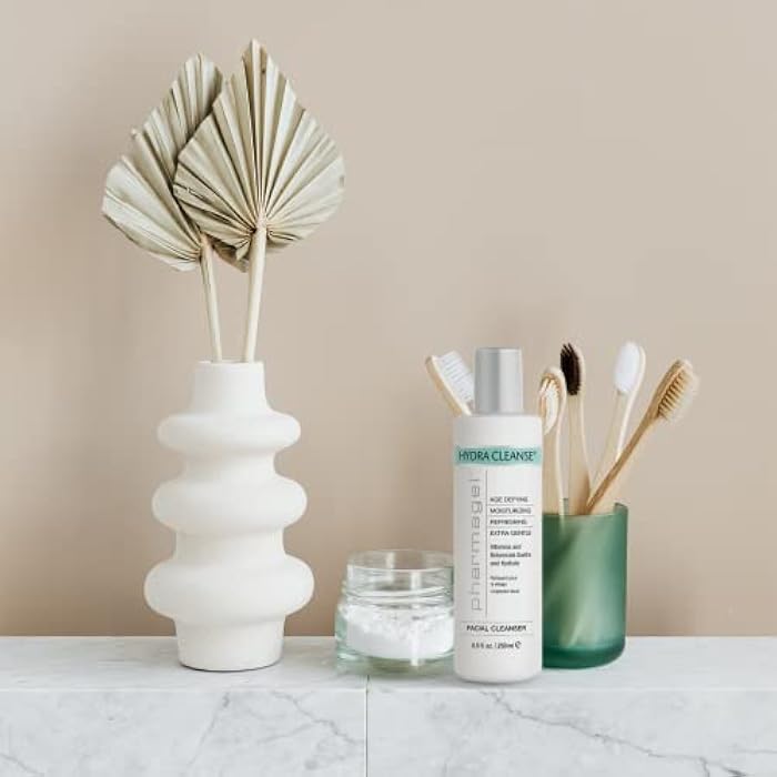 Pharmagel Hydra Cleanse Water Rinseable Facial Cleanser for All Skin Types | Natural Face Wash | Hydrating, Age Defying, and Revitalizing Face Cleanser | 8.5 fl. oz. - Image 3