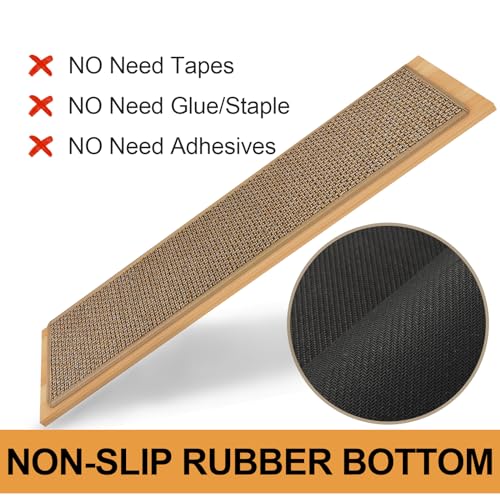 SUMLANS Stair Treads Carpet 15 pcs for Wooden Steps with Non Slip Rubber Backing, 100% Polyester Soft Stairs Resistant Indoor Skid Runner Safety Rugs for Kids Elders and Pets 30" * 8" (Brown) - Image 3