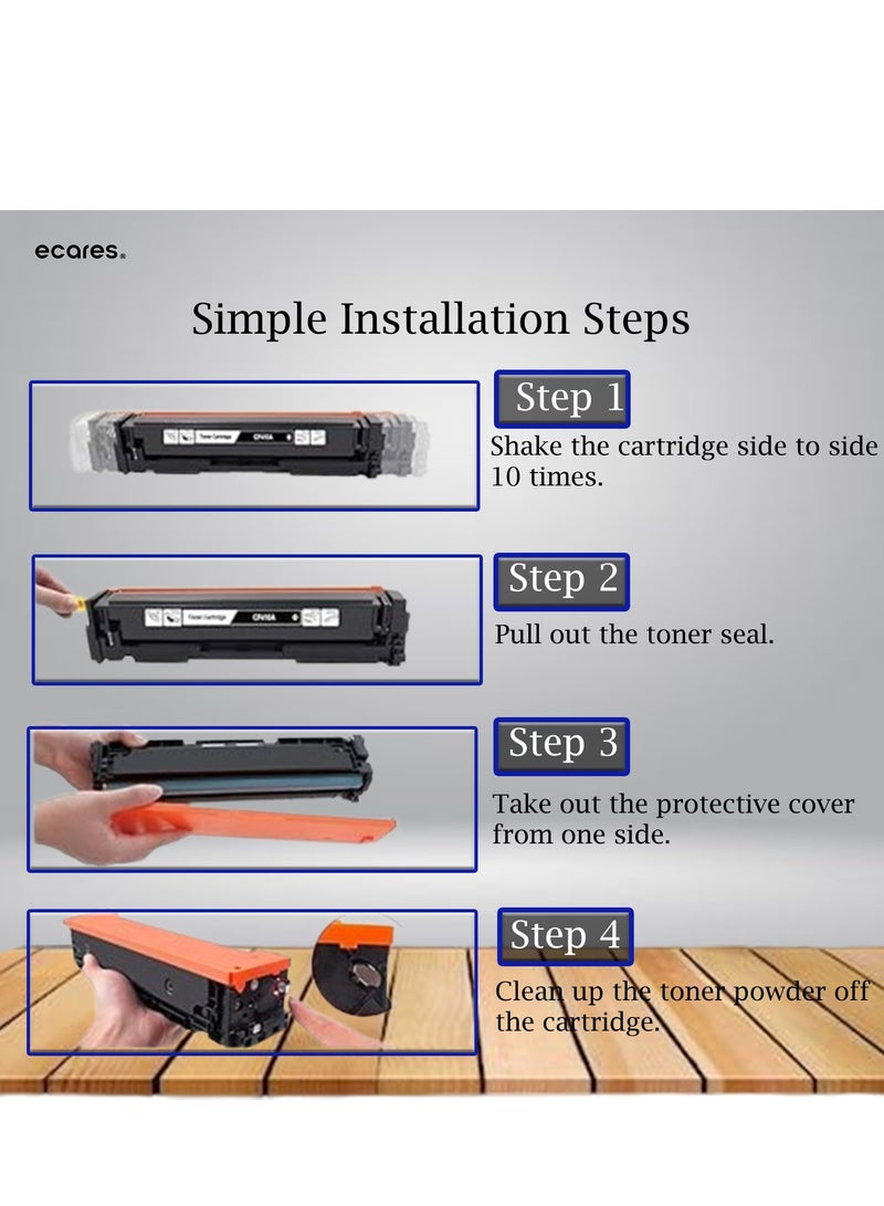 ECARES®410A Toner Cartridge CF411A  for HP Color Laserjet Pro MFP M452dn M452dw M452nw M477fdw M477fnw M477fdn M377dw Printer (Cyan) - Image 4