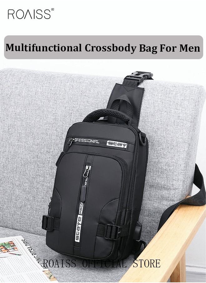 Men Crossbody Sling Bag Travel Chest Bags with USB Charging Port Waterproof Casual Daypack Outdoor Sling Bag Hiking Backpack for Men Outdoor Travel Business Casual Work Office - pzsku/Z3BC13317584CEEDB8EB6Z/45/_/1692342613/f3691ad8-ba38-441a-a017-9a90f3c0dd6f