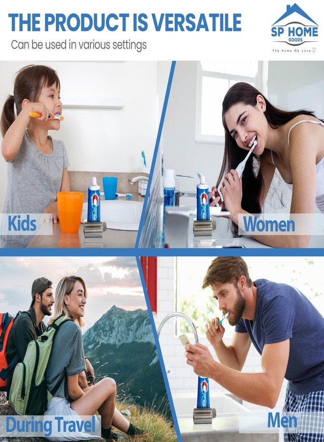 Smart House Inc The Original Toothpaste Squeezer Tube Roller Stainless Steel 2 Pieces Tube Squeezer Rollers, Saves Toothpaste, Creams, Puts an end to Waste - Simple and Practical (Silver) 2.4 inch Wide - Image 5
