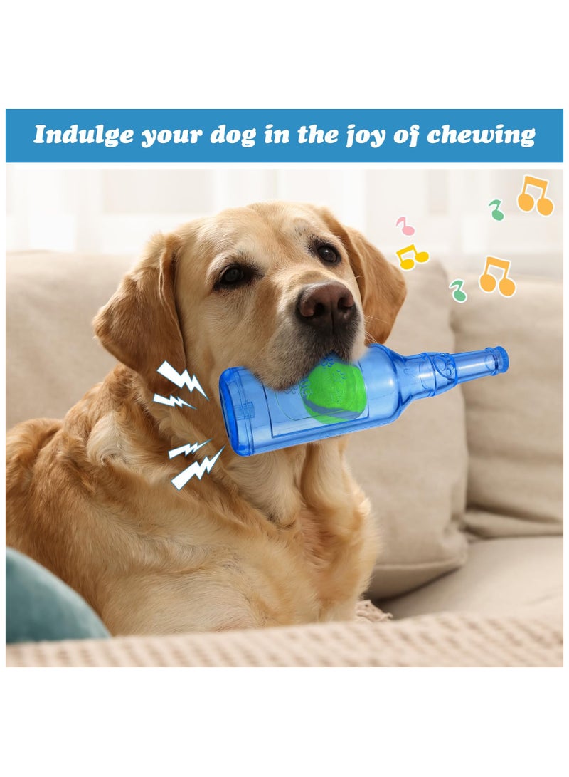Zikra Squeaky Dog Toys for Aggressive Chewers, Water Bottle Dog Toy, Blue Pool Bottle Indestructible Dog Toy, Safety Design Dog Chew Toys Safety Design for Small/Medium/Large Dog Exercise and Accompany - Image 3