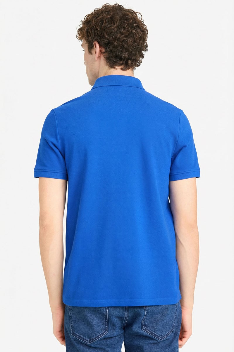 DeFacto Blue Man Cotton Polo T-Shirt Casual - Image 5