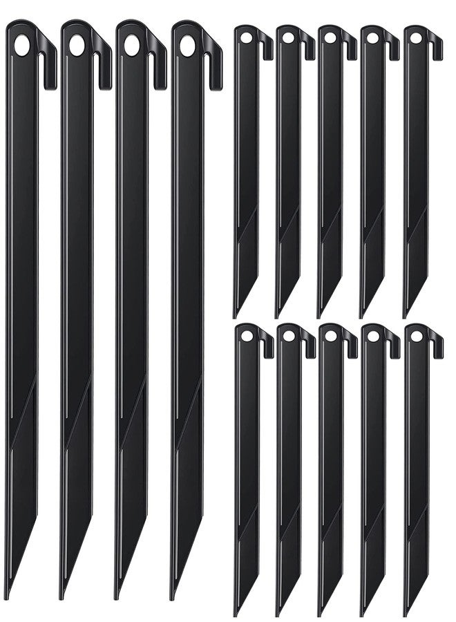 Aoipend 16 Pcs Plastic Stakes 12 inch Heavy Duty Tent Stakes, Replacement Inflatables Stakes, Outdoor Yard Ground Anchor for Christmas Decorations Garden Tent, Camping Accessories - Image 1