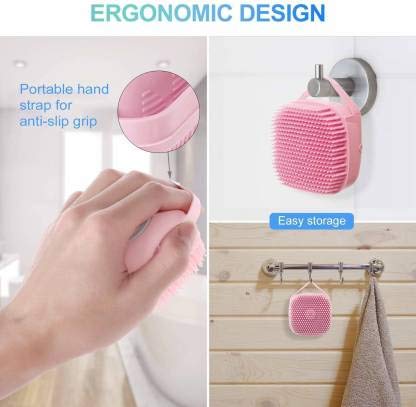 Easymart Silicon Massage Bath Brush Hair, Scalp & Bathing Brush For Cleaning Body | Silicon Wash Scrubber | Skin Care Brushes For Shower, Bathroom, Men, Women - Image 4