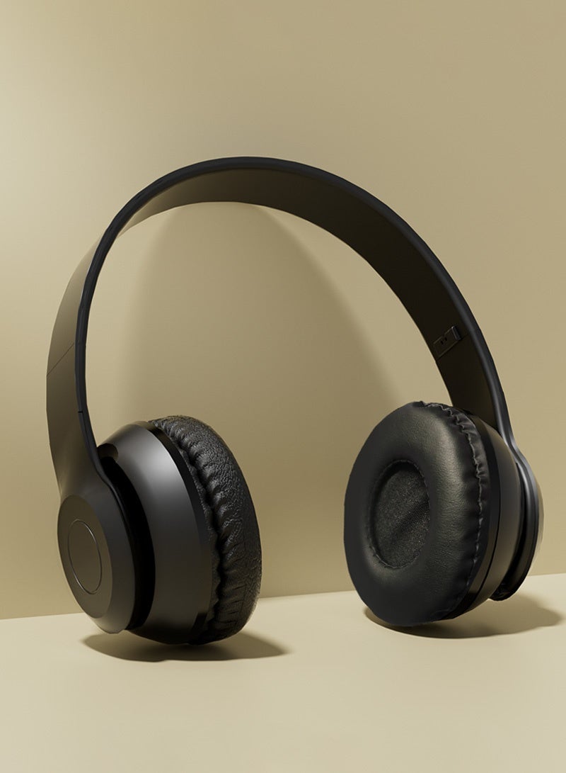 سماعات رأس لاسلكية بخاصية إلغاء الضوضاء، وسائد أذن مريحة، تصميم قابل للطي، مثالية للراحة طوال اليوم، ومناسبة للألعاب والرياضة والتنقل. - Image 1