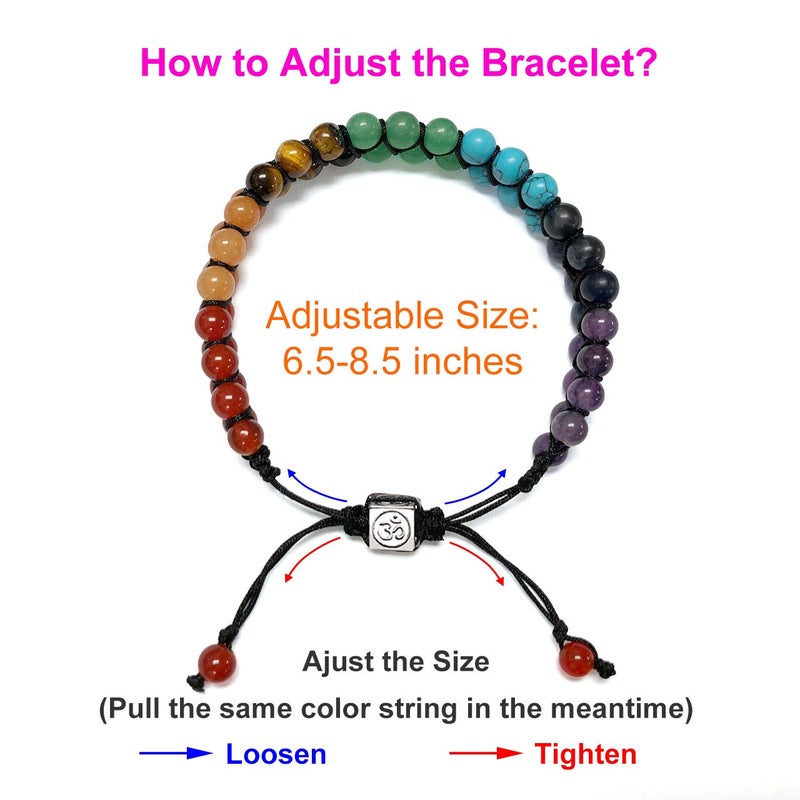 Top Plaza 3 Pcs Chakra Bead Bracelet 7 Chakra Healing Crystals Bracelet Yoga Stone Beads Bracelets Meditation Relax Anxiety Bracelets for Women Men - Image 5