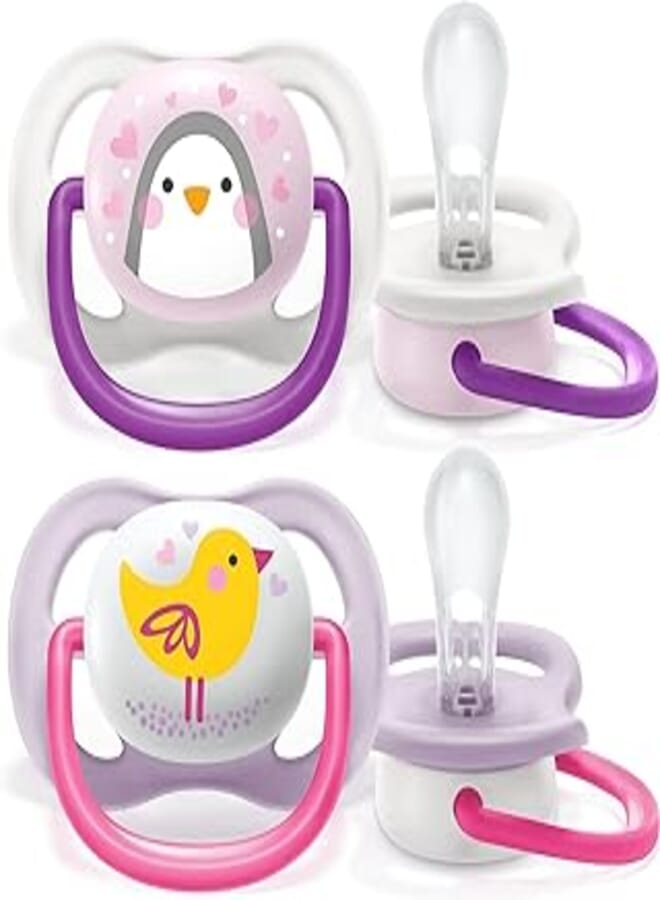 Philips Pack of 2 Dummies Ultra Air 0-6 Months SCF080/06 