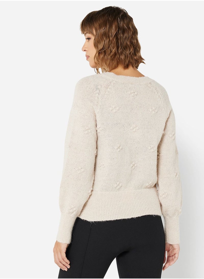 Jacqueline de Yong - Recycled V-Neck Knit Pullover - Image 1